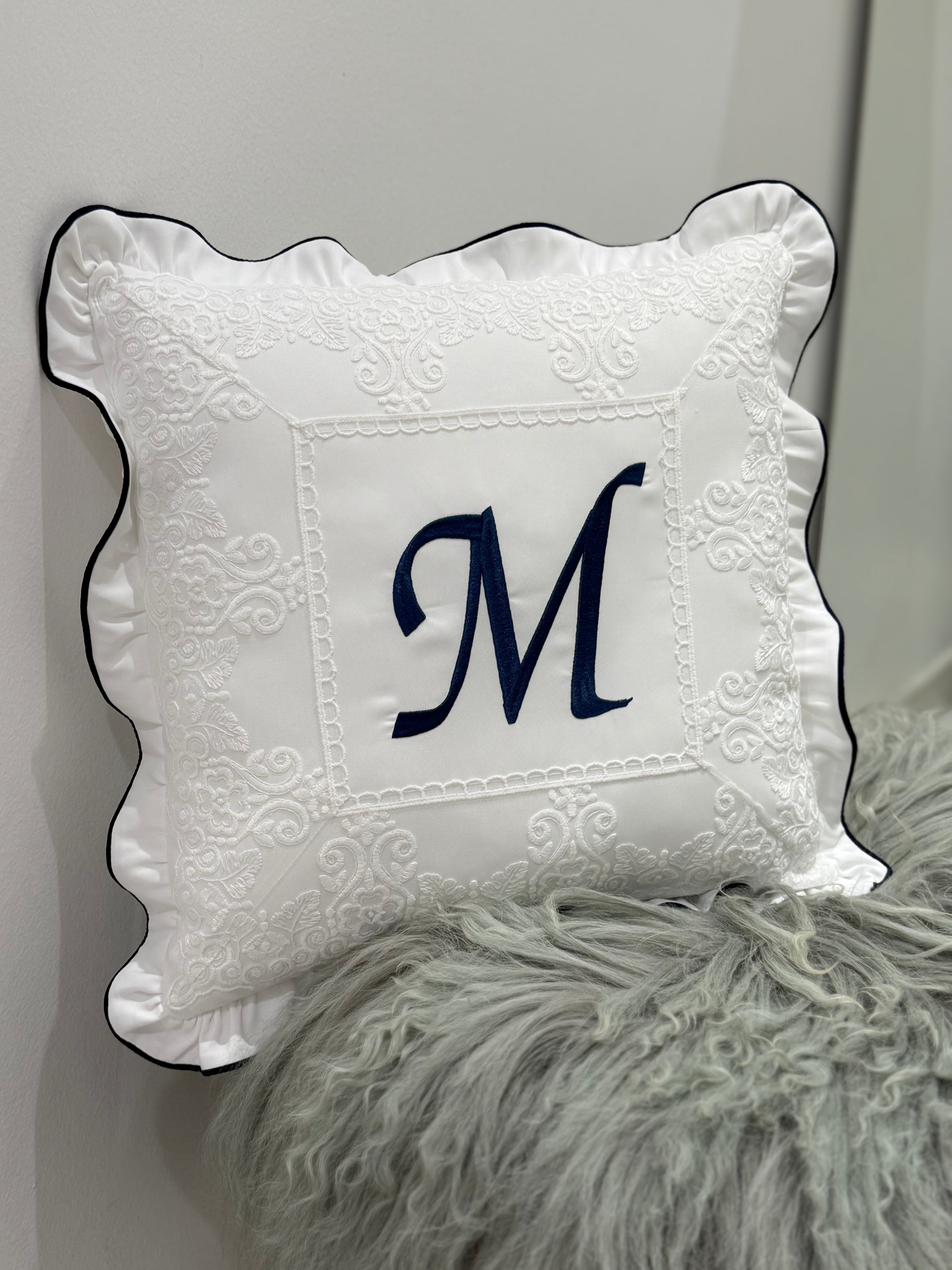 Personalized Ruffle Cushion