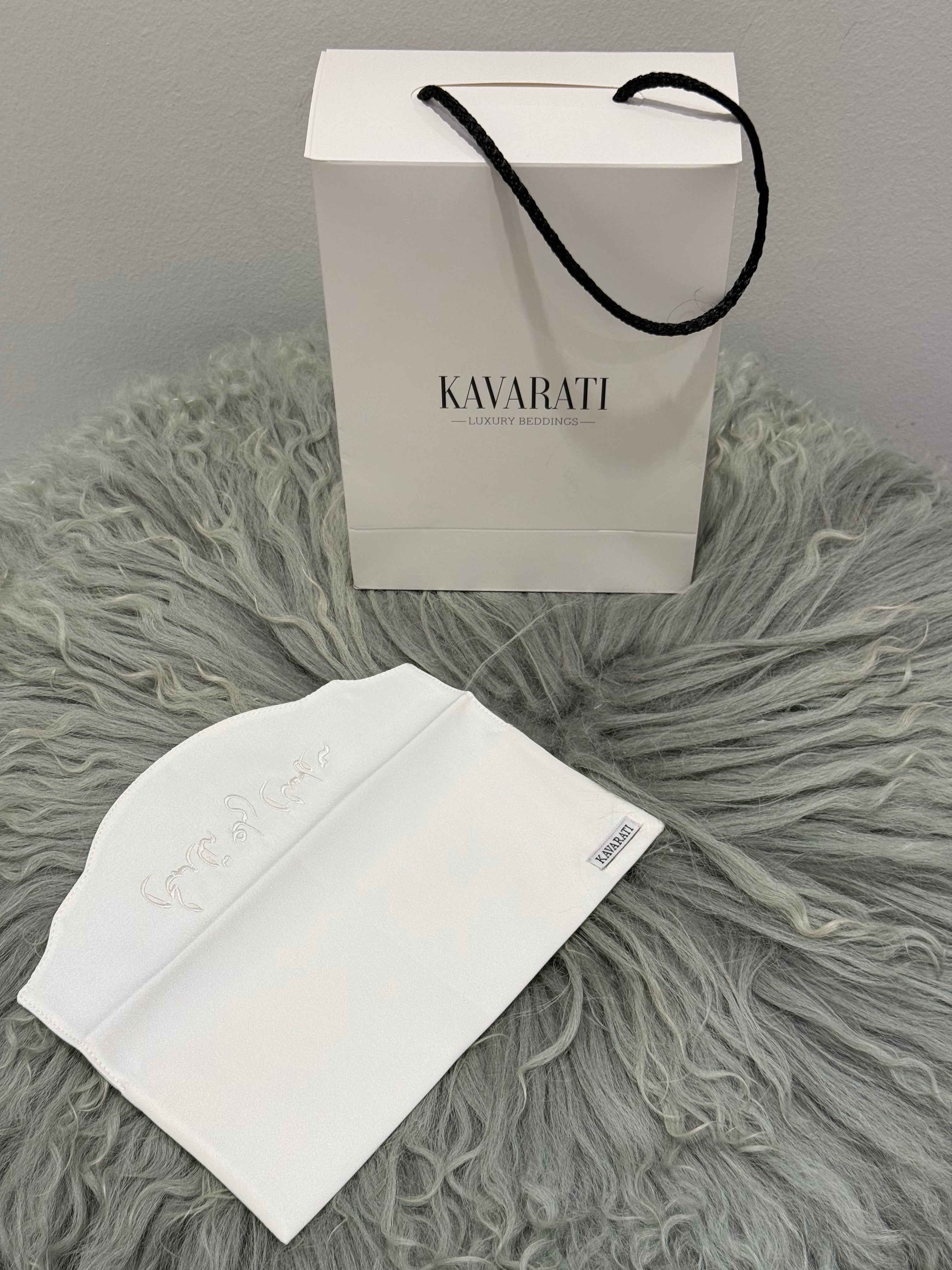 Elegant Personalized Light Cream Embroidered  Envelope