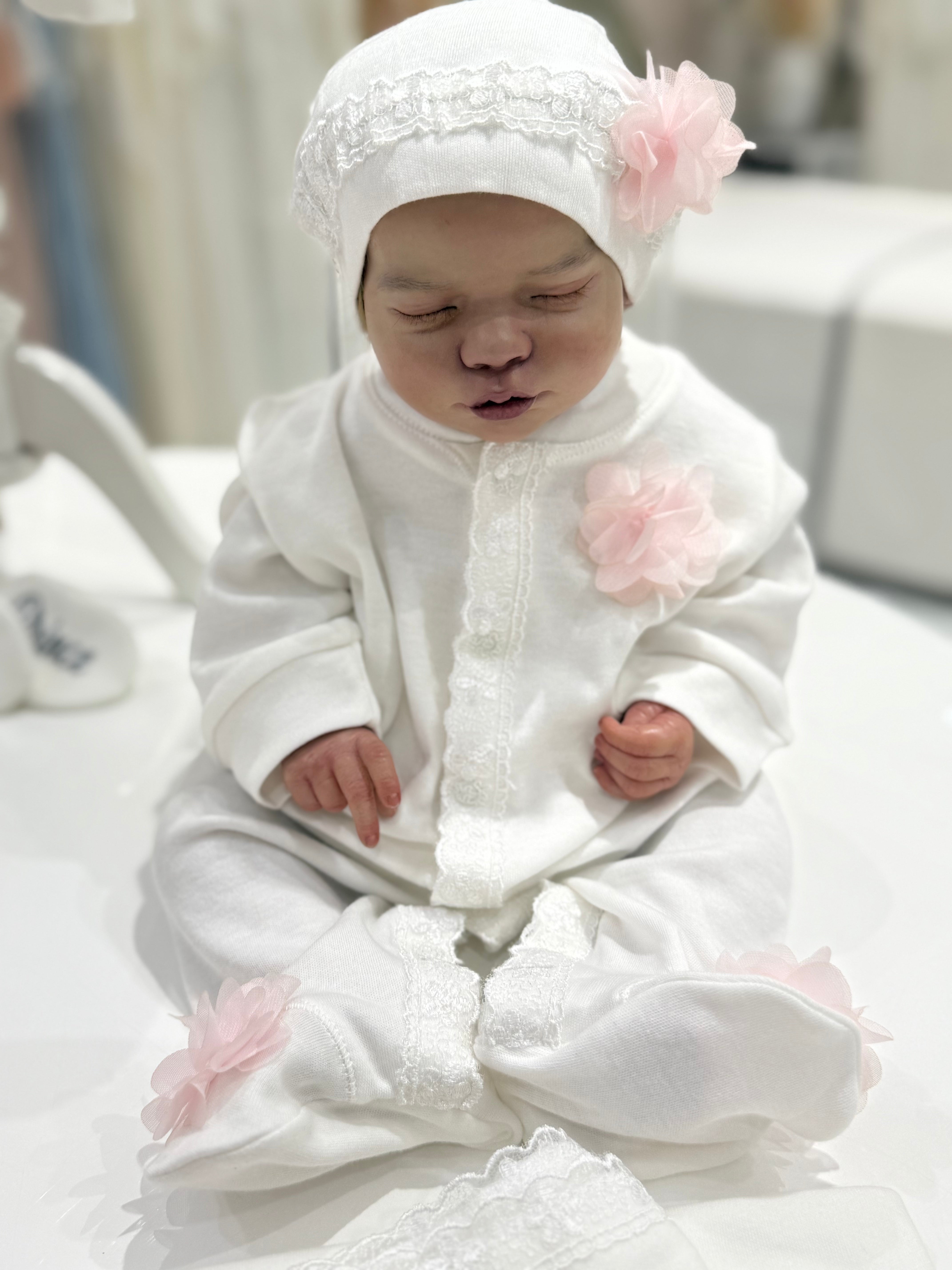 Pink Floral Newborn Set (4 Pieces)
