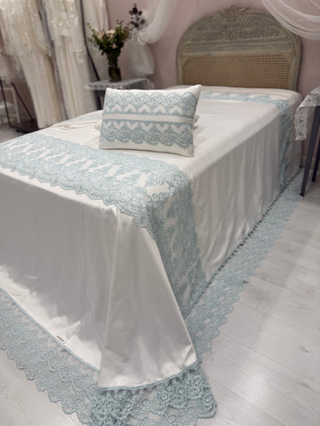 Refined Cotton Cover with Tiffany Guipure