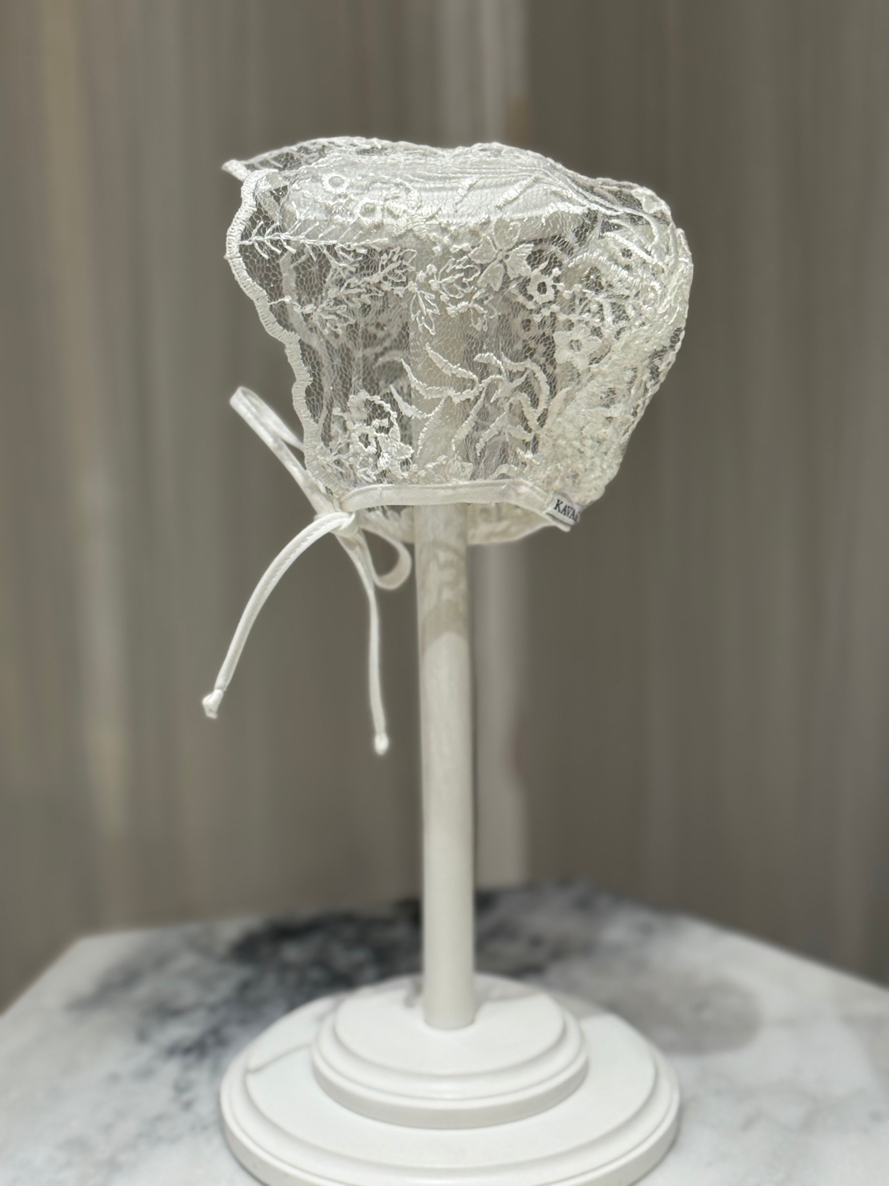 Elegant Embroidered Lace Cap