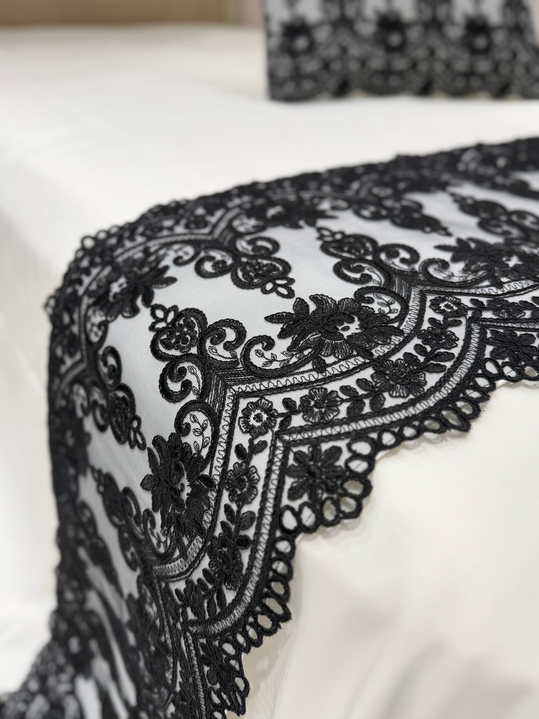 Classic Black & White  Bed Throw