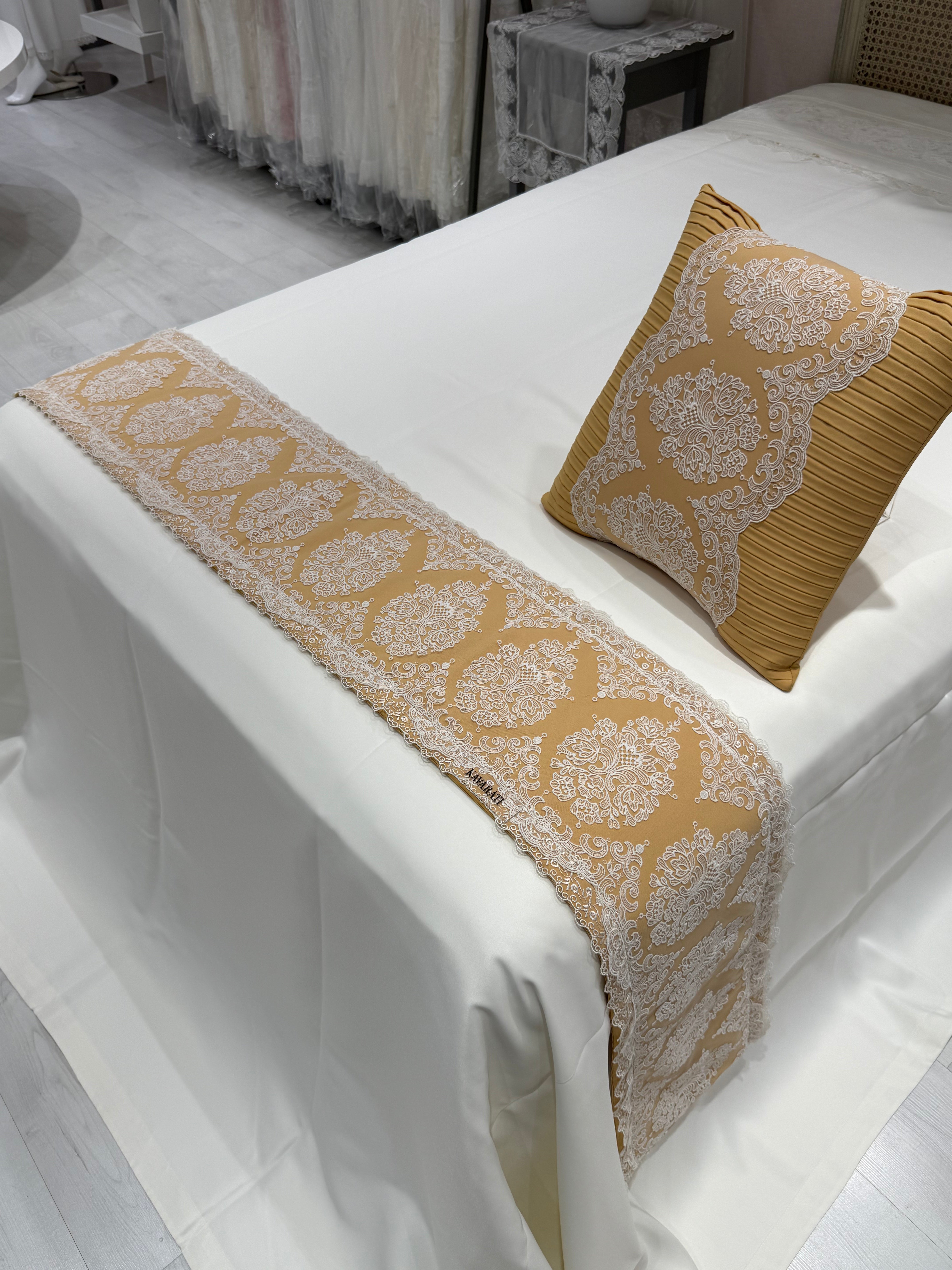 Classic Mustard Yellow Bed Throw