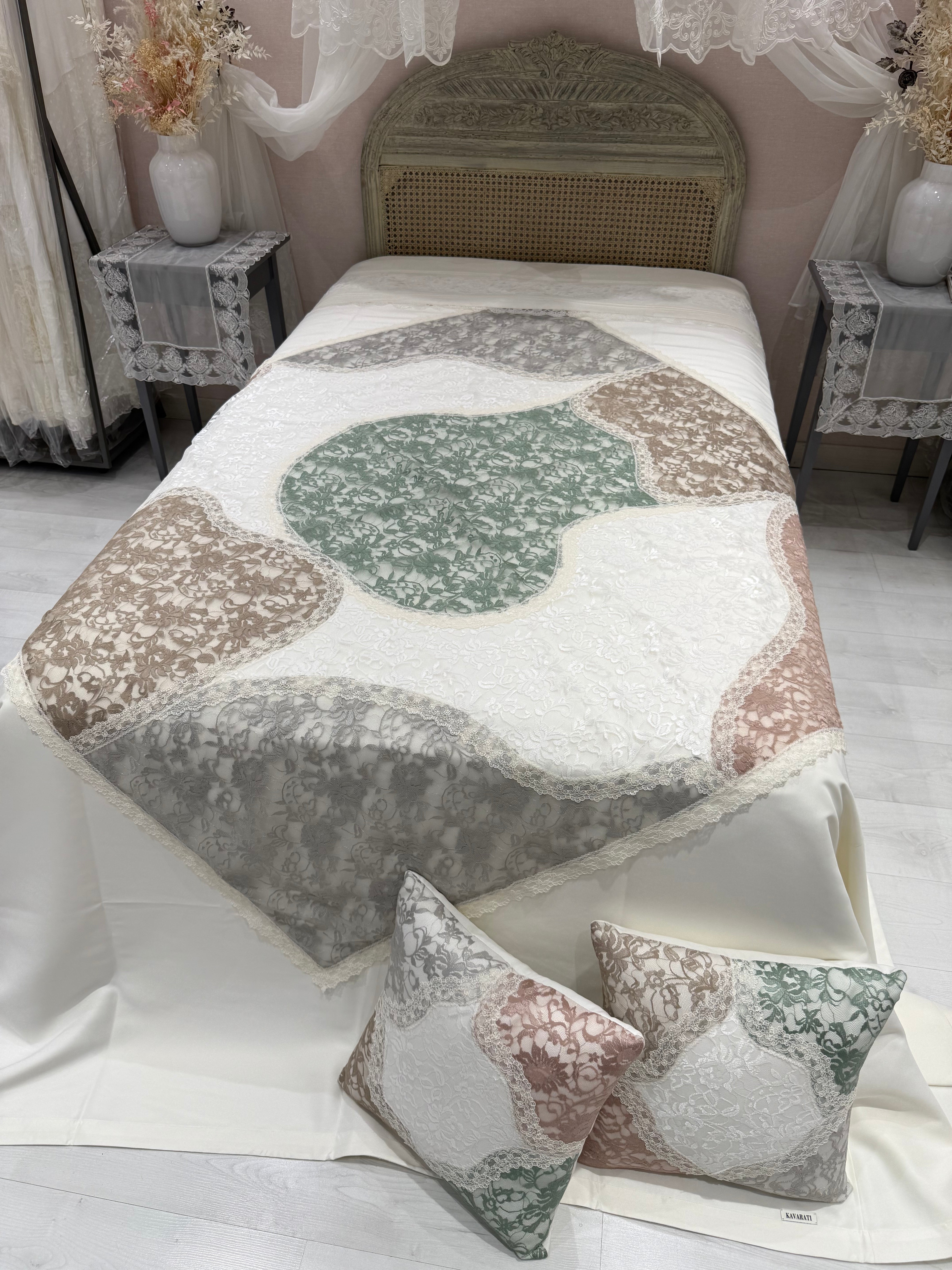 Delicate Lace Luxury Bed Throw