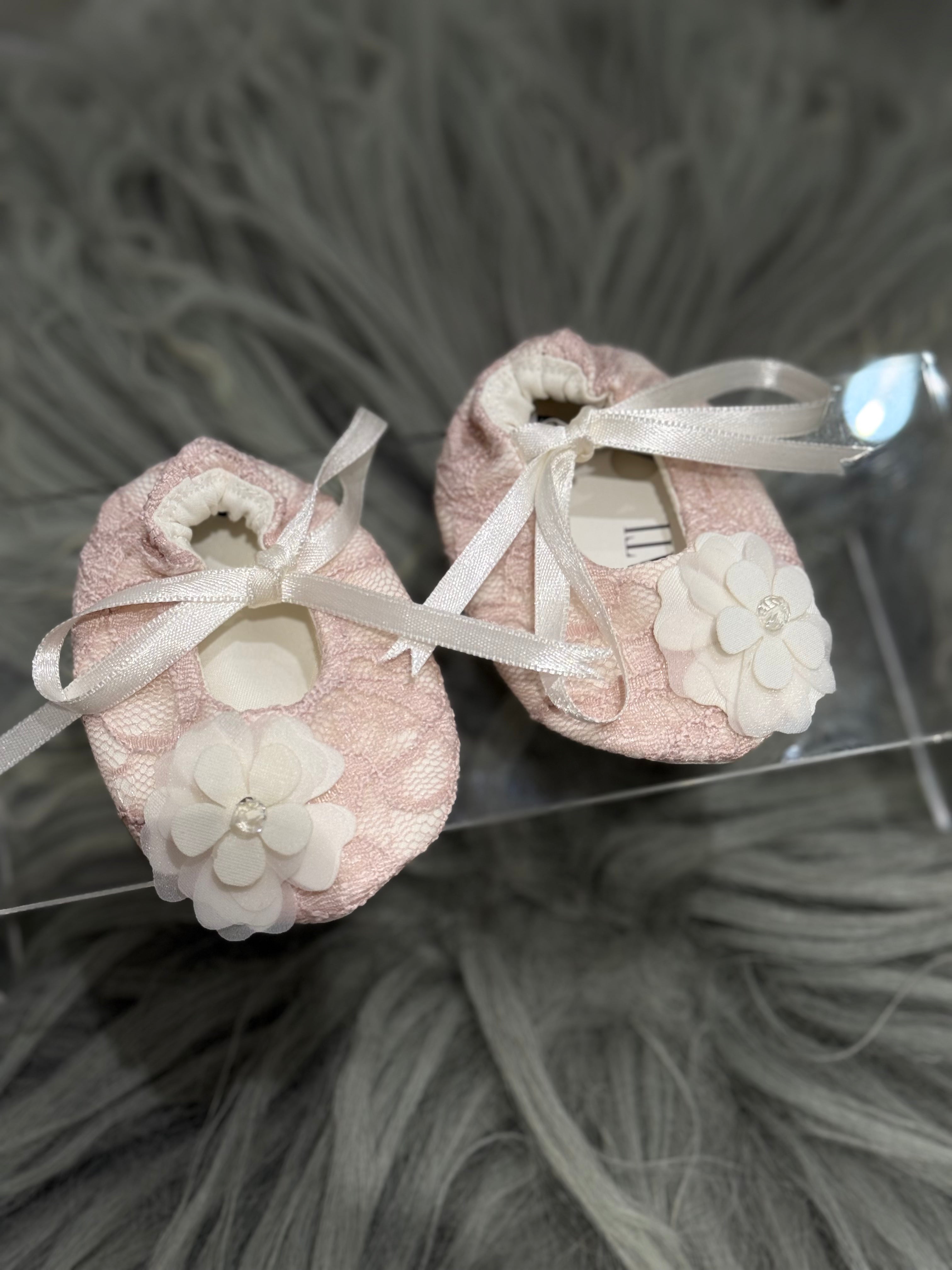 Delicate Lace Booties for Newborns