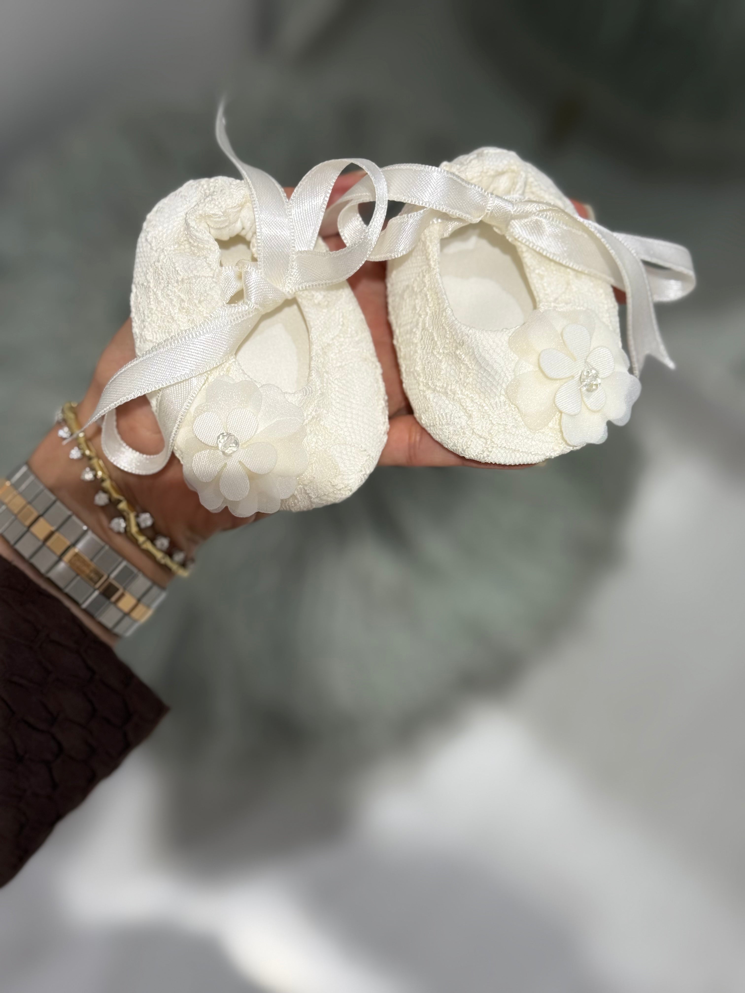 Delicate Lace Booties for Newborns