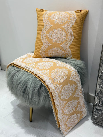 Classic Mustard Yellow Bed Throw