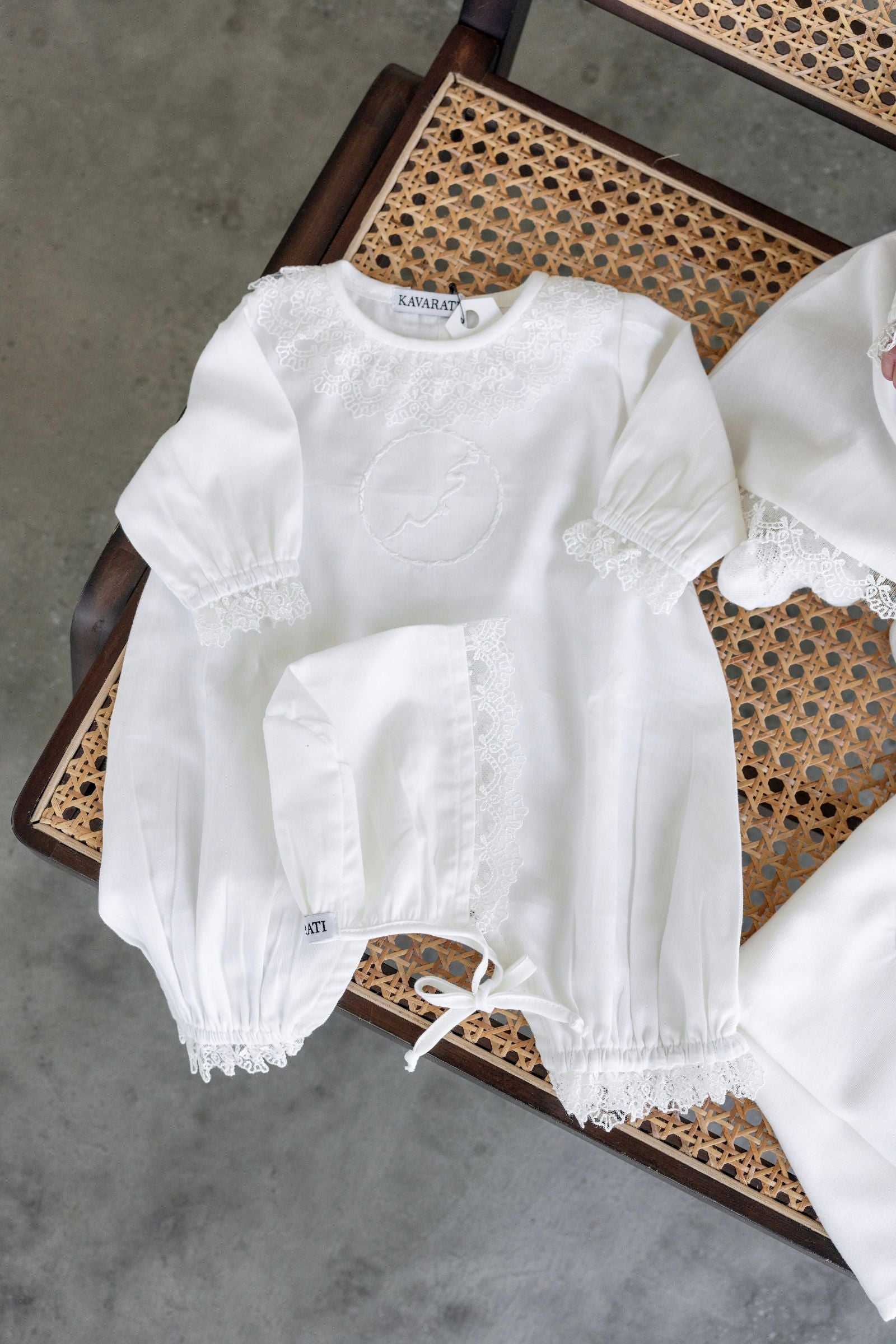 Elegant  Cotton Embroidered Classic overall Set