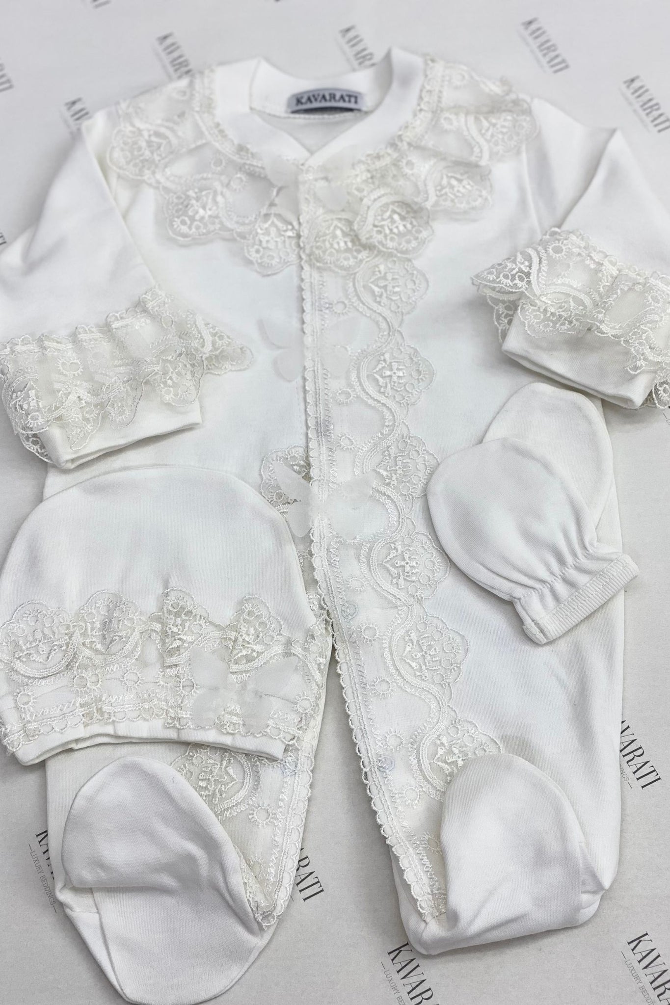 Luxury Baby Overall  And Cap Set with Butterfly