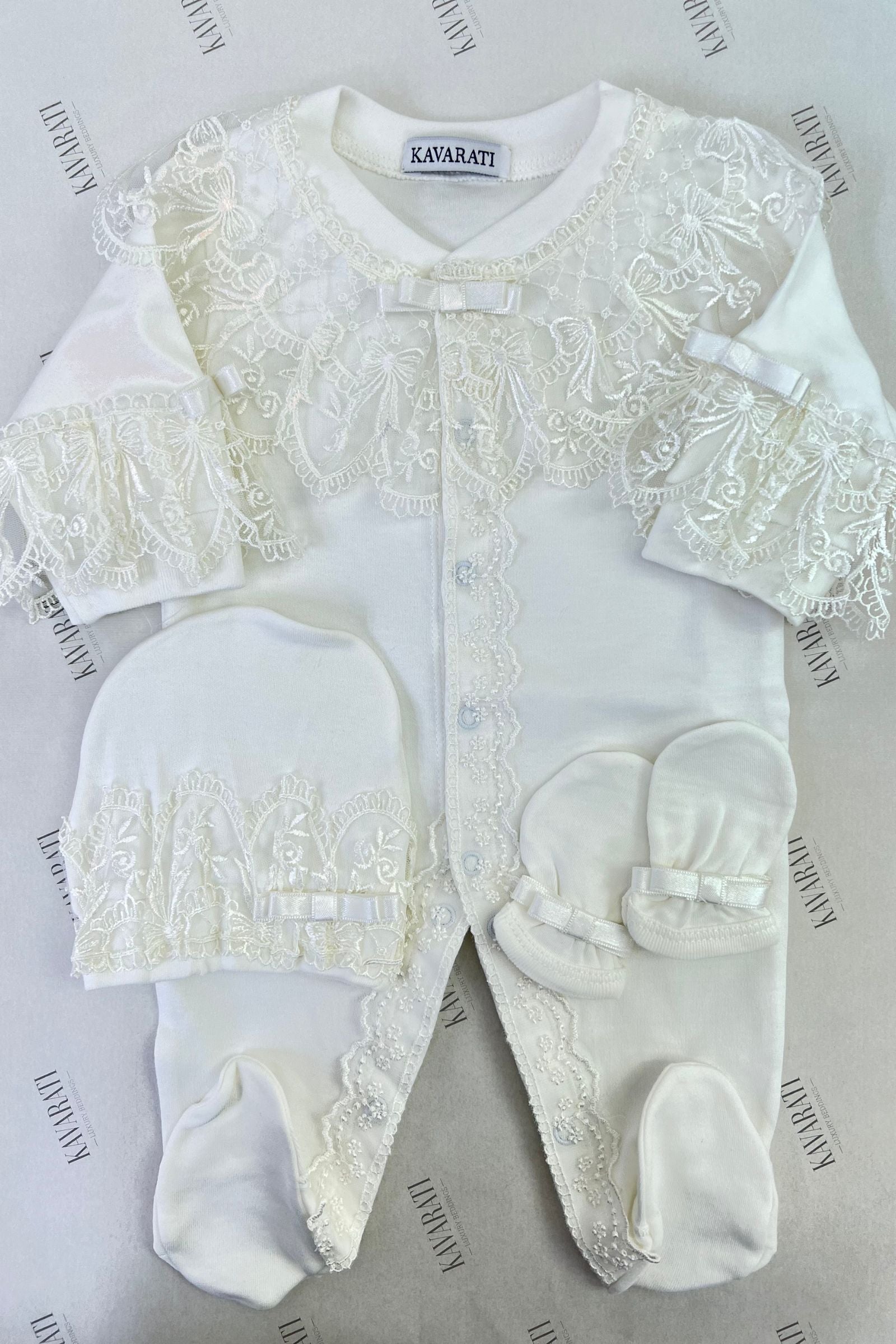 Victorian Design Baby Overall Set