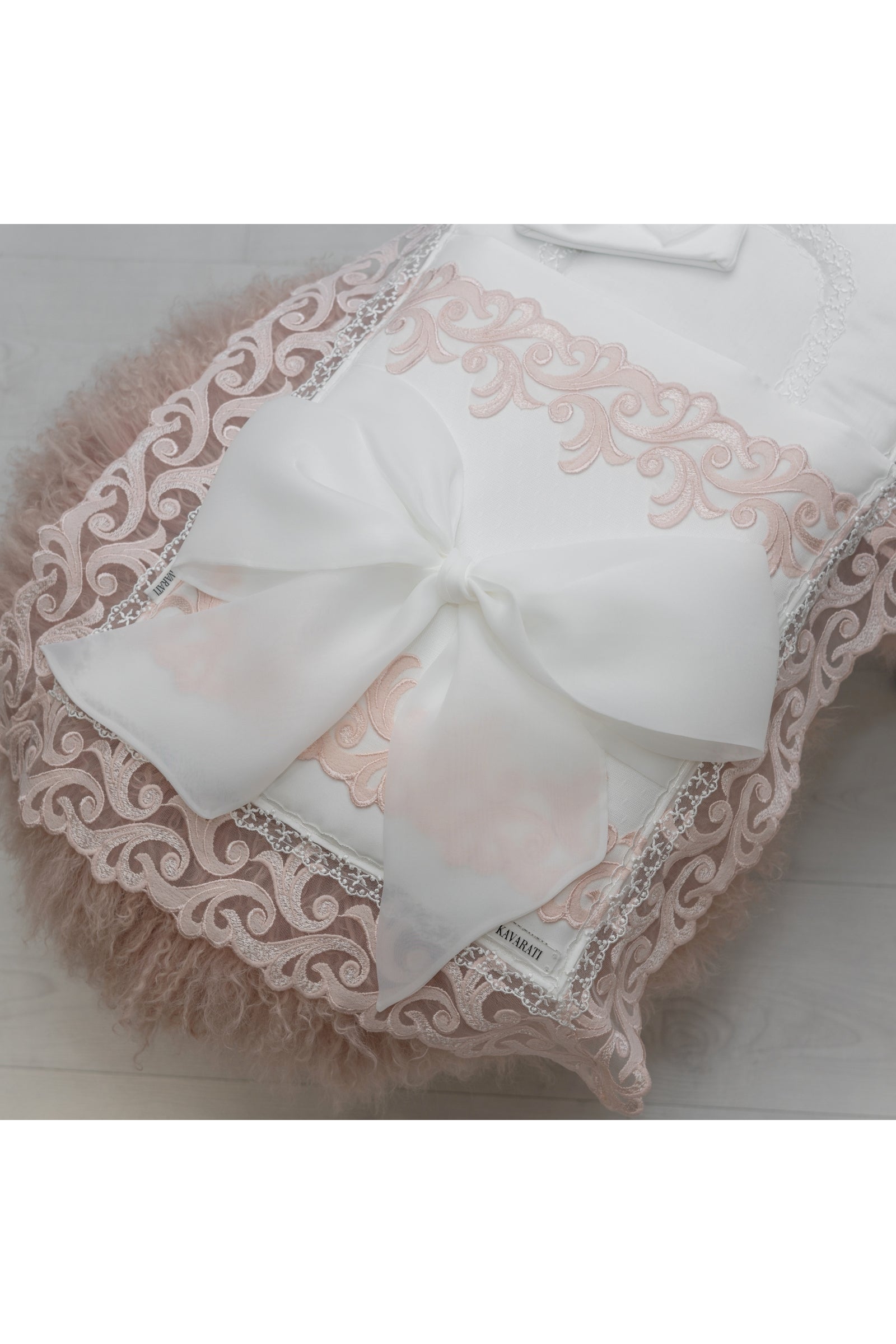 Unique White Baby Sleeping Bag with Elegant Bow and Matching Cap