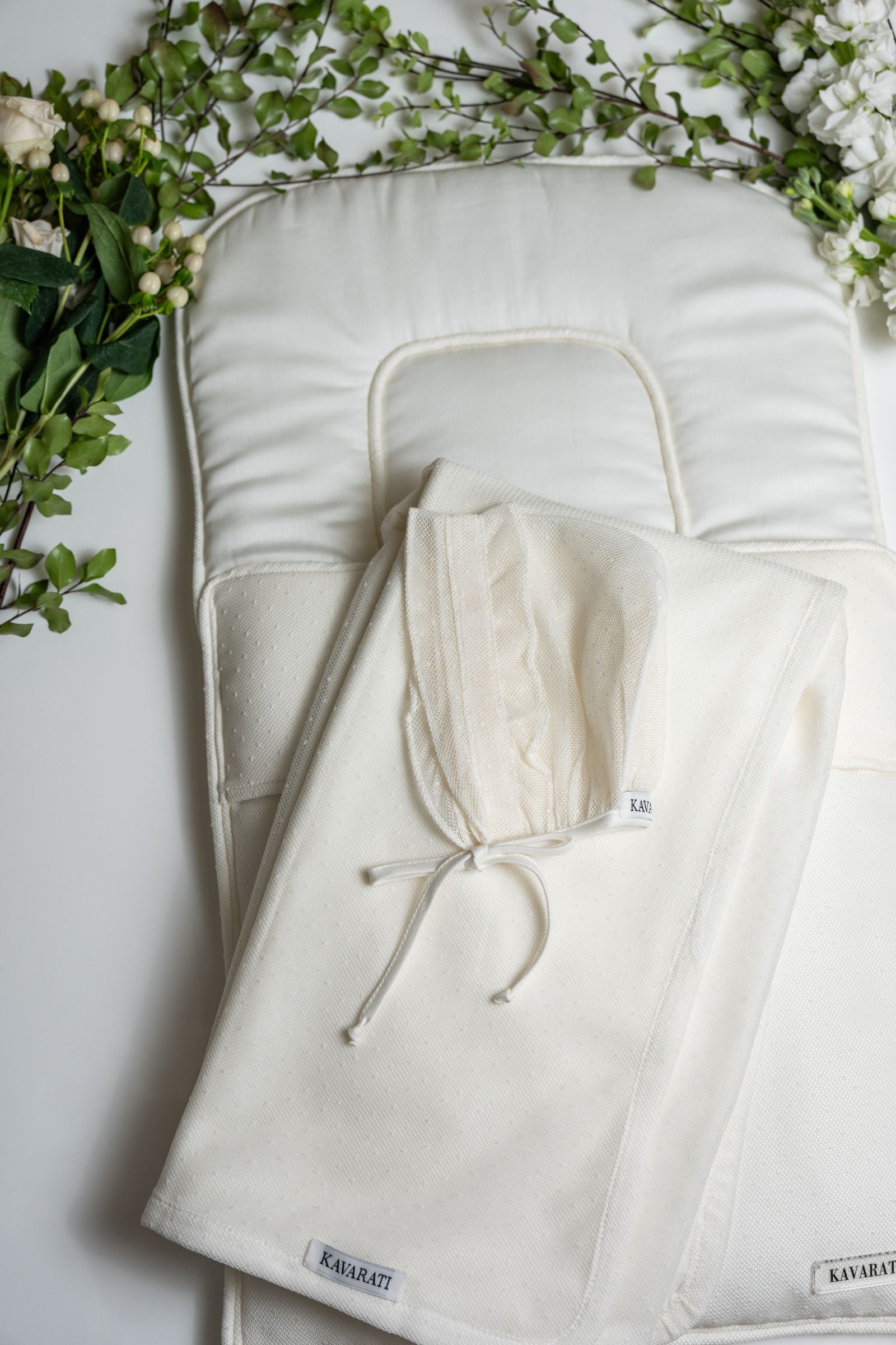 Elegant 3 Piece Light Cream Baby Set