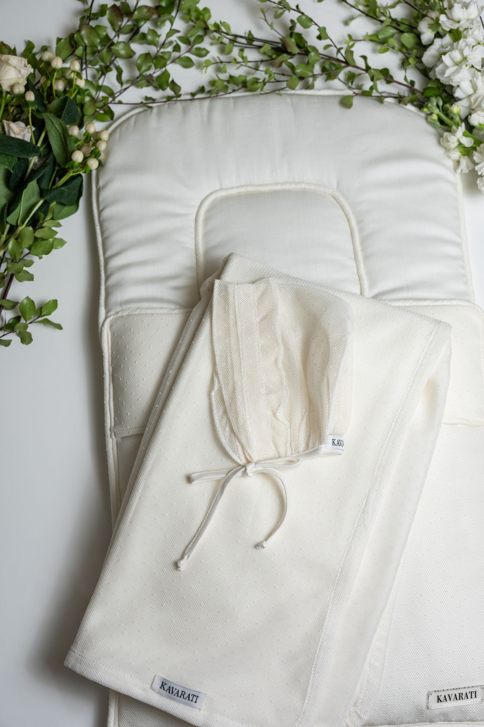 Elegant 3 Piece Light Cream Baby Set