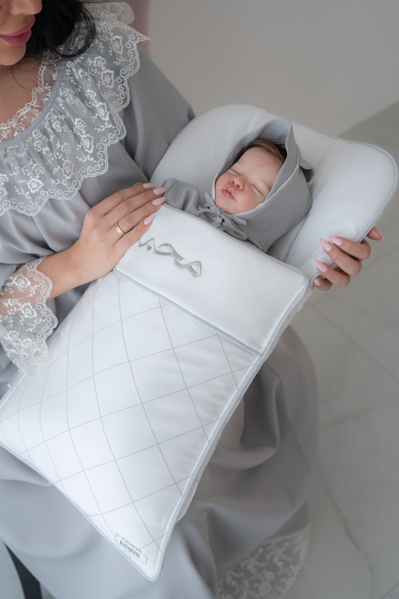 Hand-Embroidered Newborn Sleeping Bag