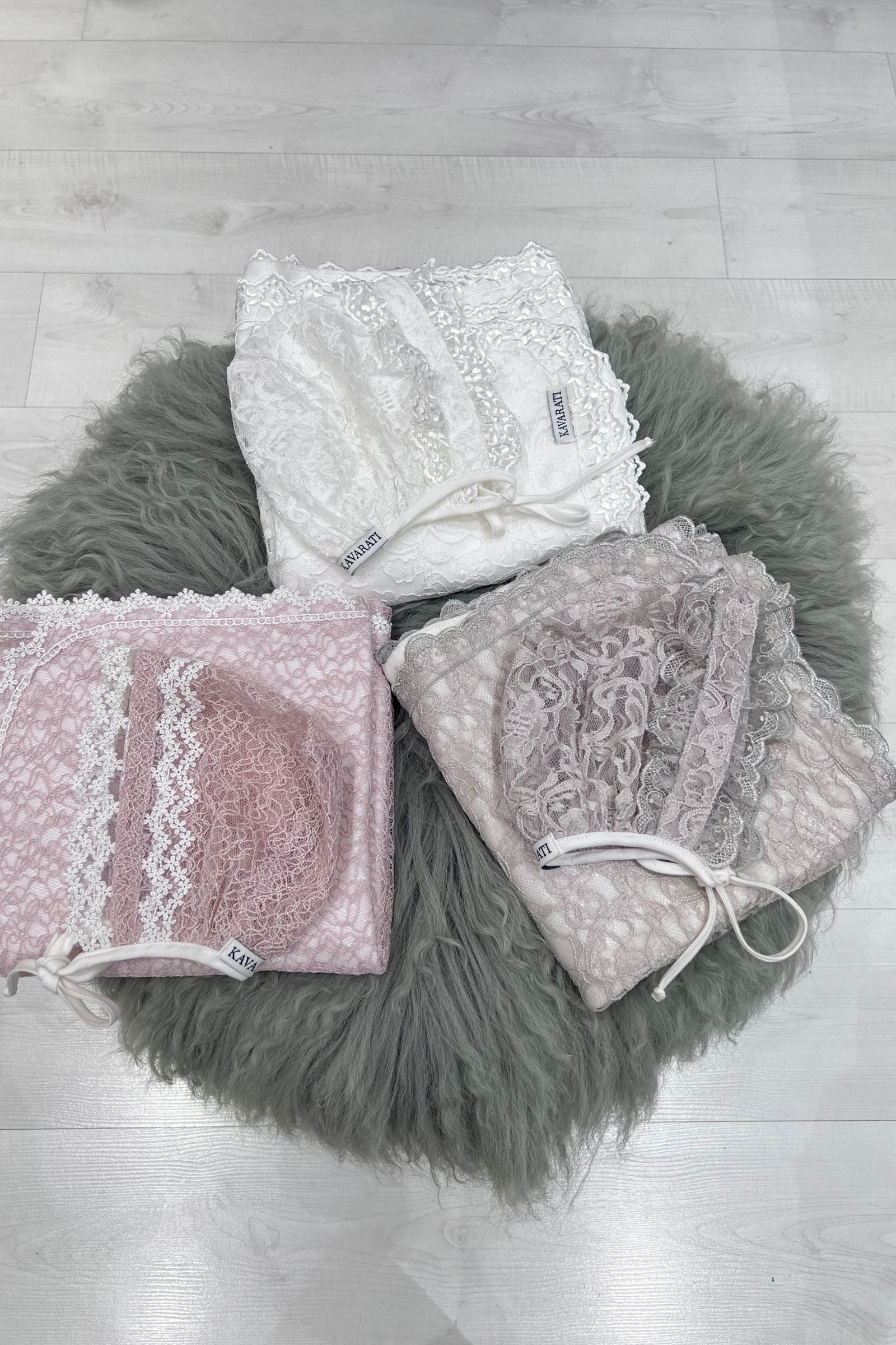 Victorian  Newborn Swaddle Set with Matching Cap