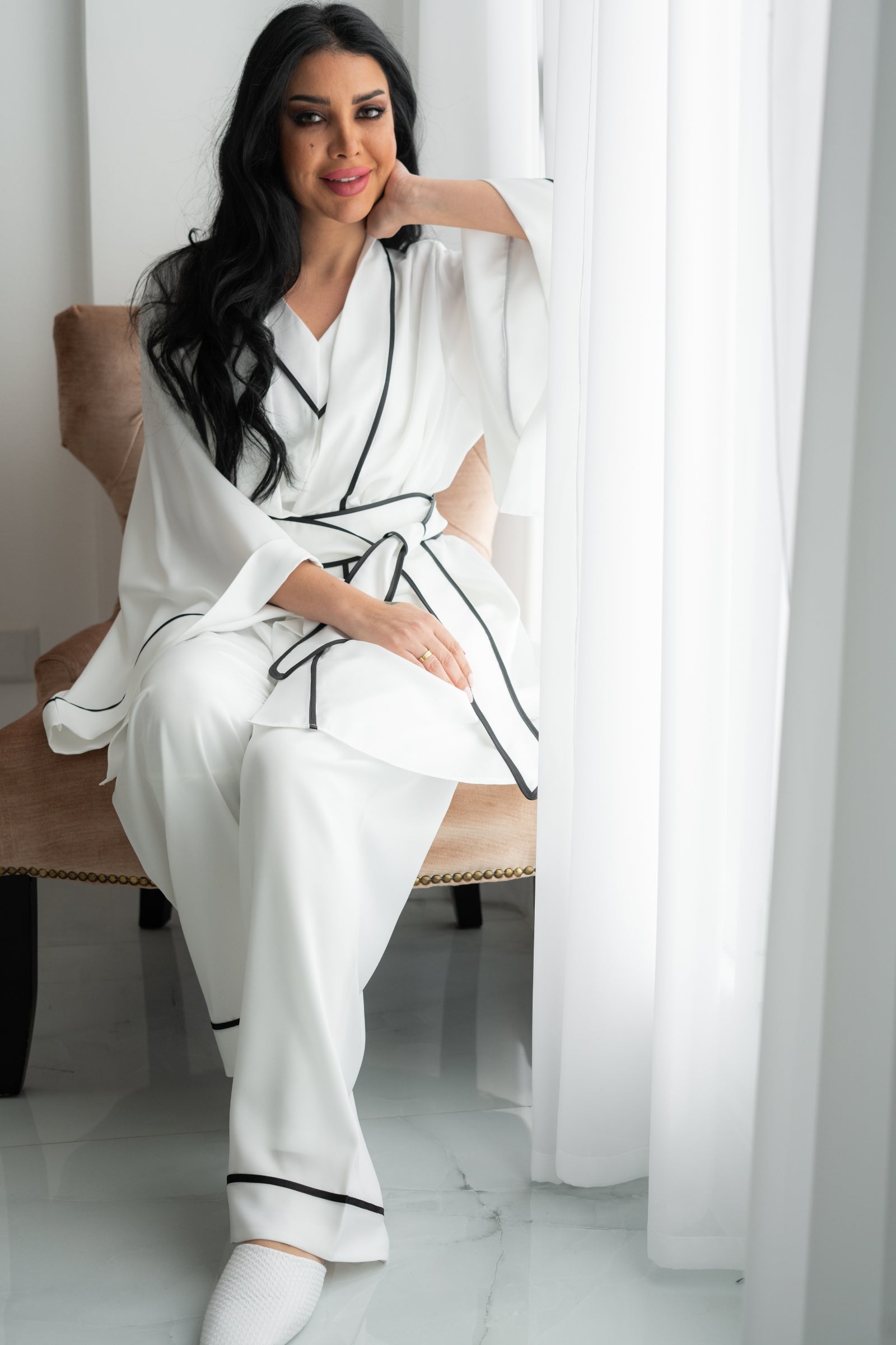 Classic Black and White Pajama Set