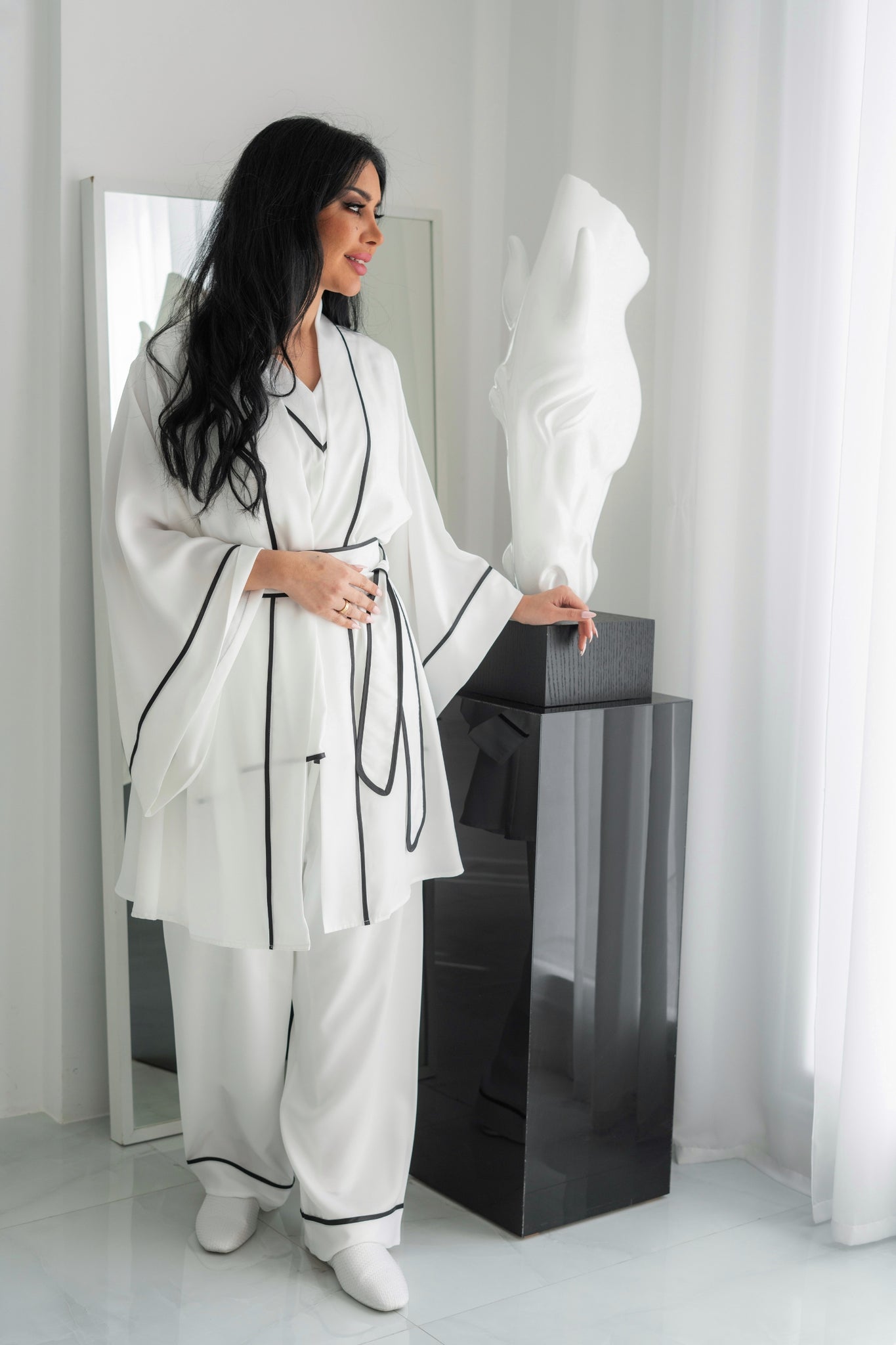 Classic Black and White Pajama Set