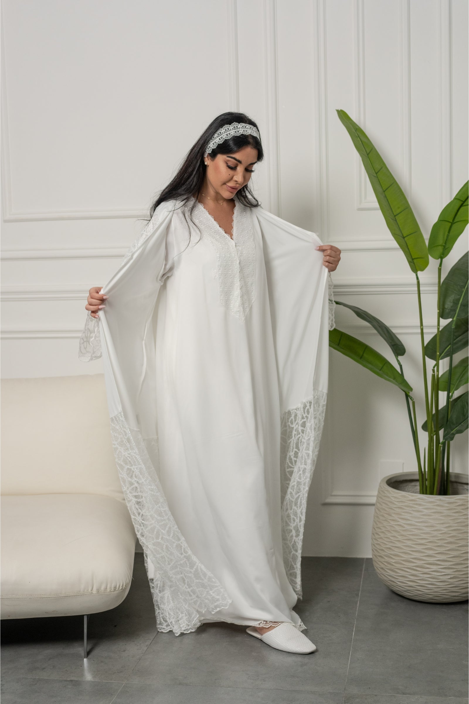 Luxury White Robe and dress