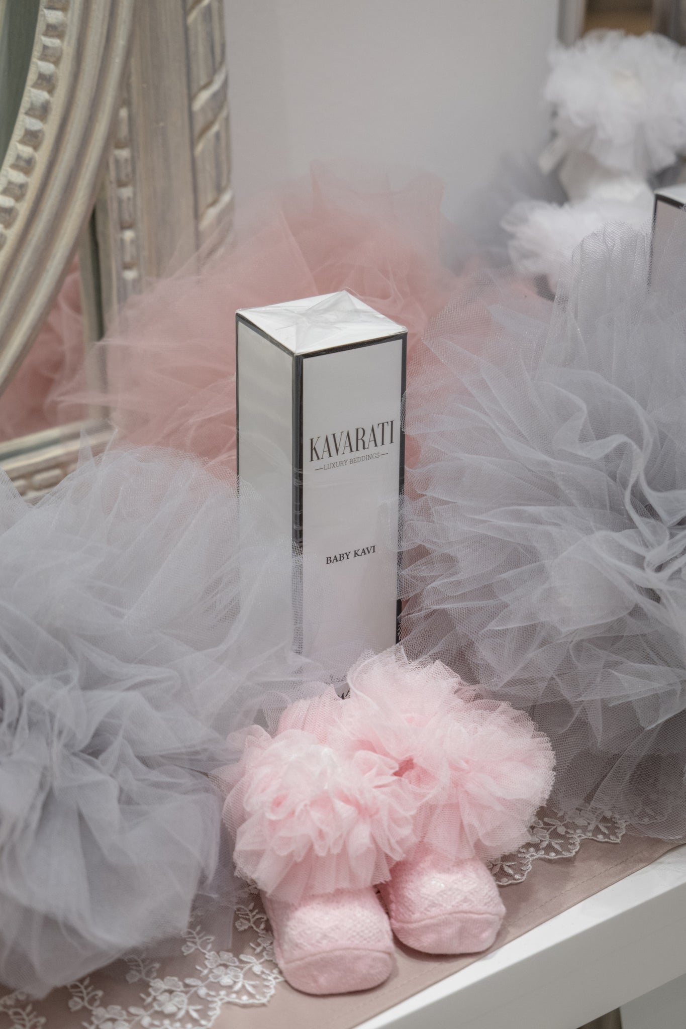 Pink Tulle Socks With BABY KAVI  Freshener Set