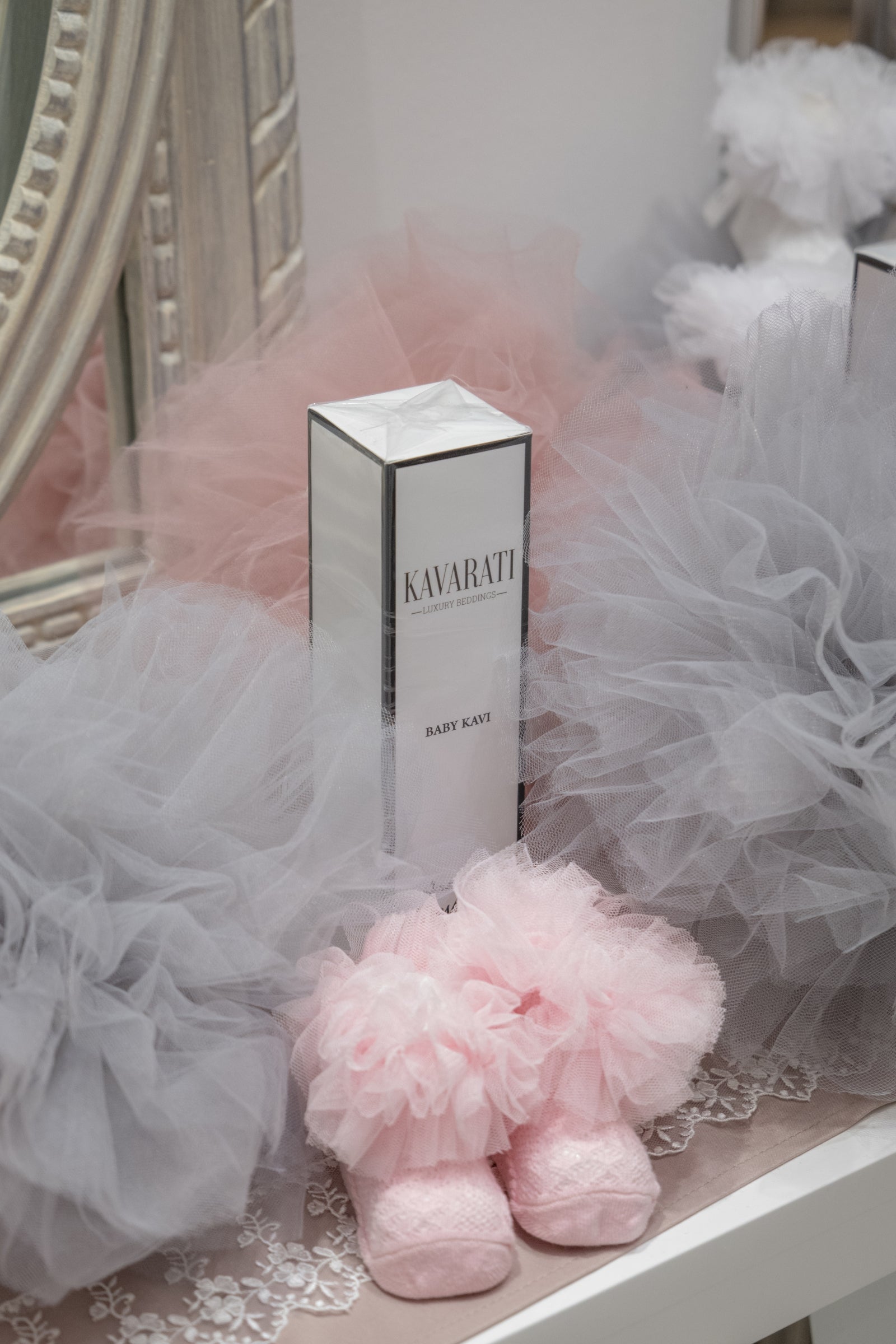 Pink Tulle Socks With BABY KAVI  Freshener Set