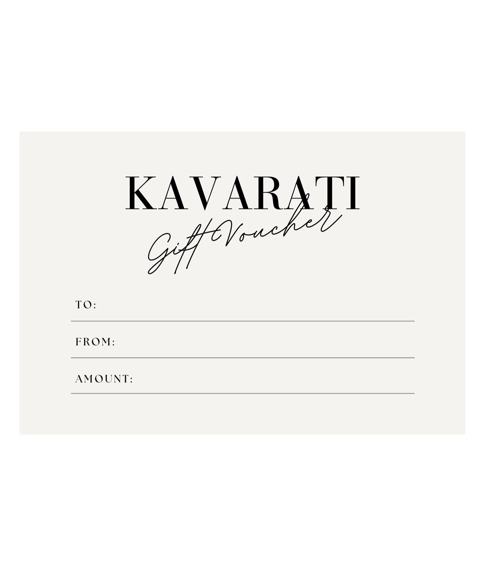 Kavarati Gift Voucher