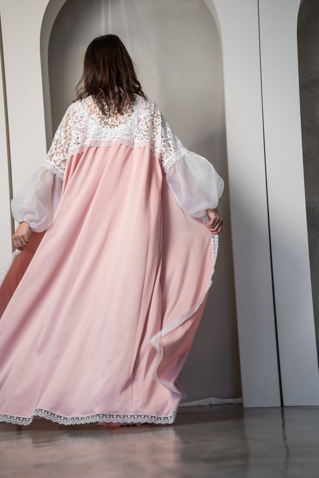 Elegant Robe with Organza Sleeves (available in 4 colors)