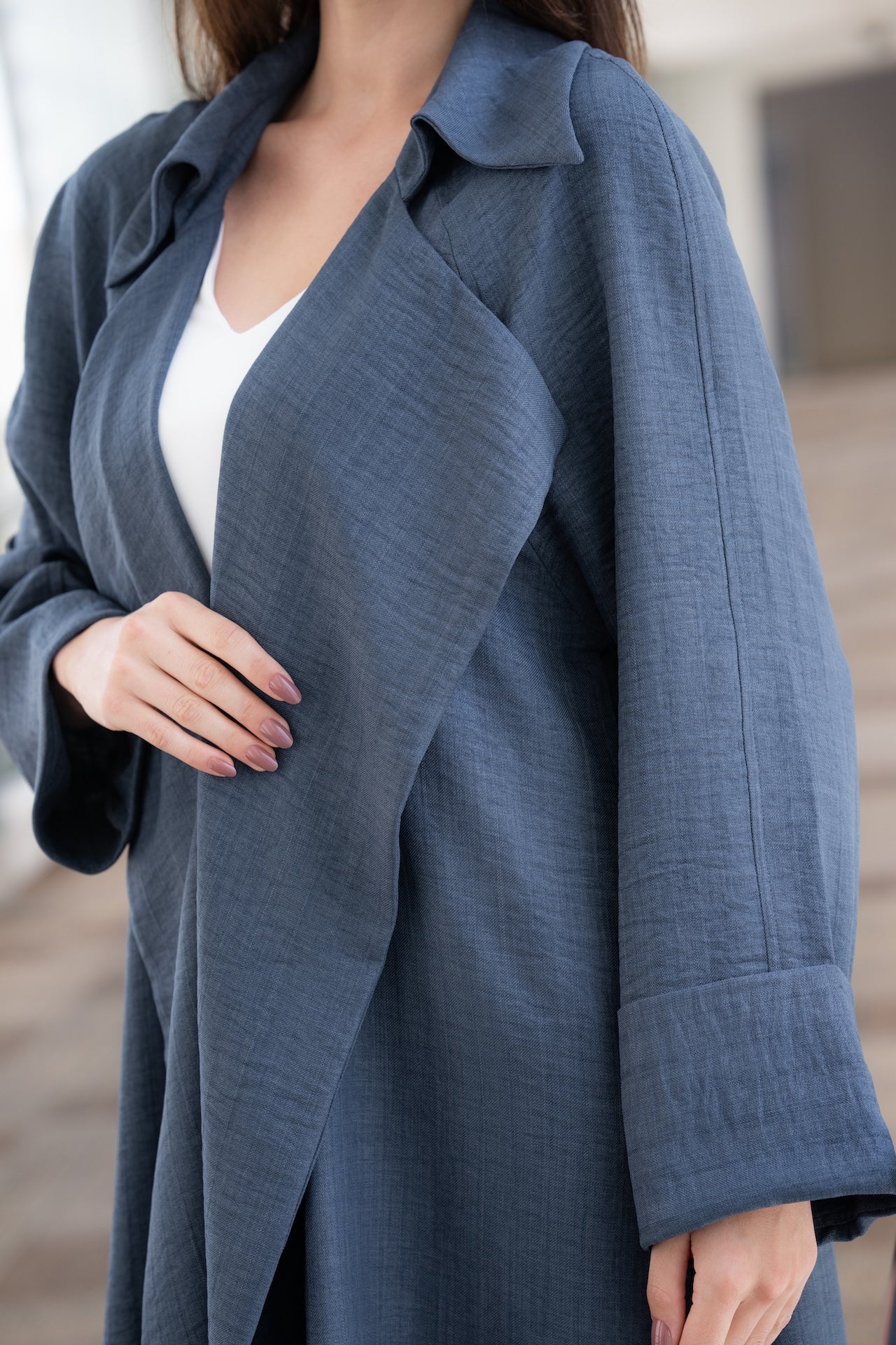 Elegant Long  Summer Linen Jacket