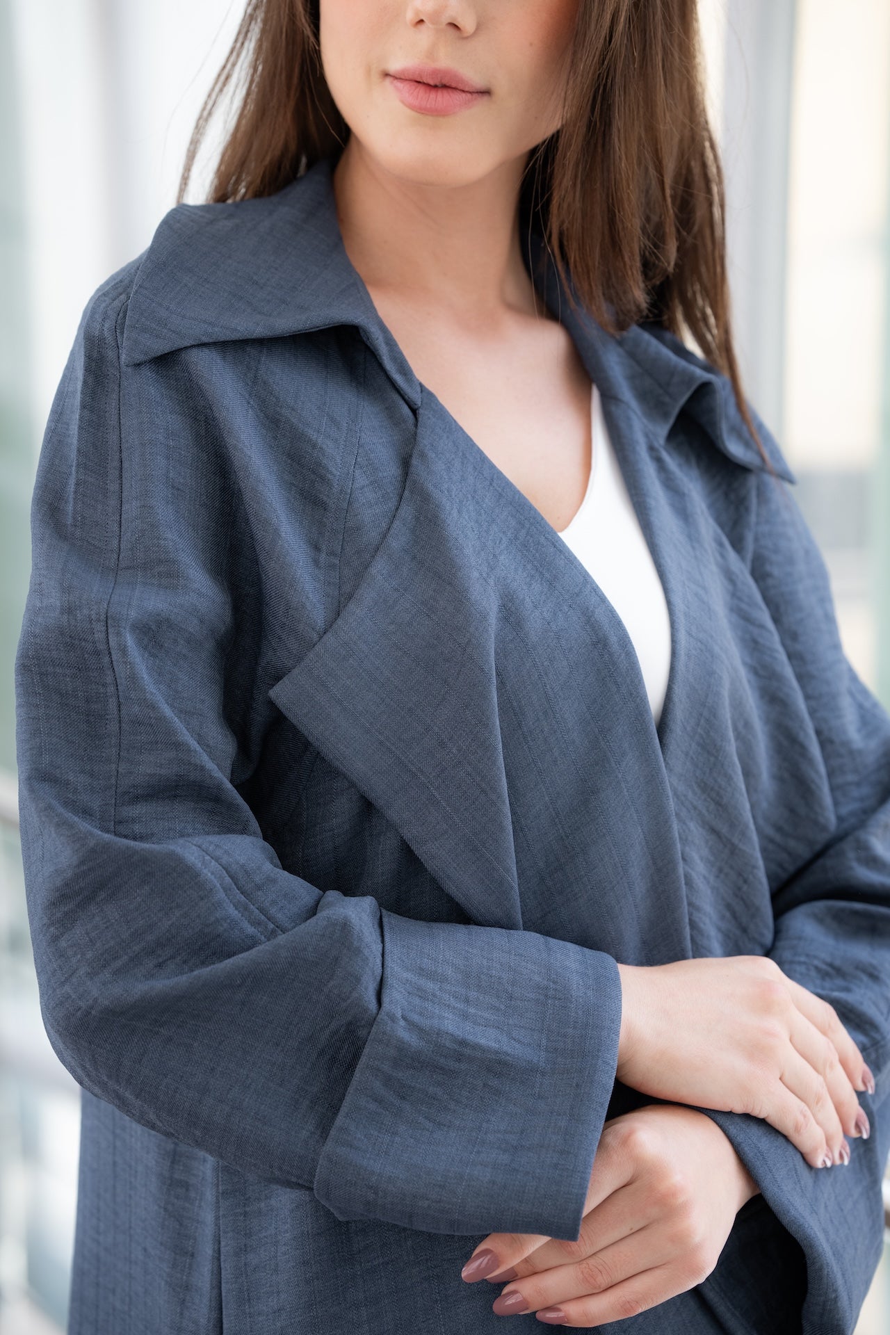 Elegant Long  Summer Linen Jacket
