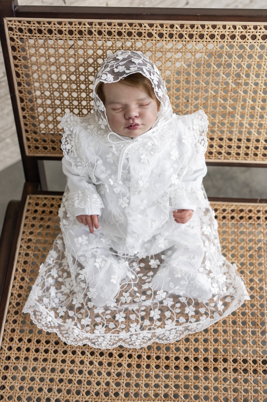 Luxury Newborn Lace Dress Set