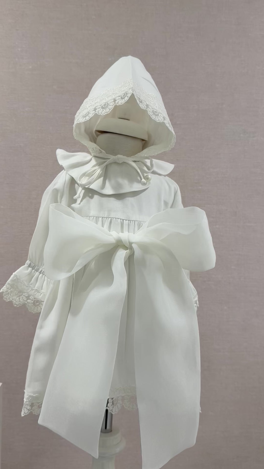 Cute Cotton Baby Dress with Bow Belt