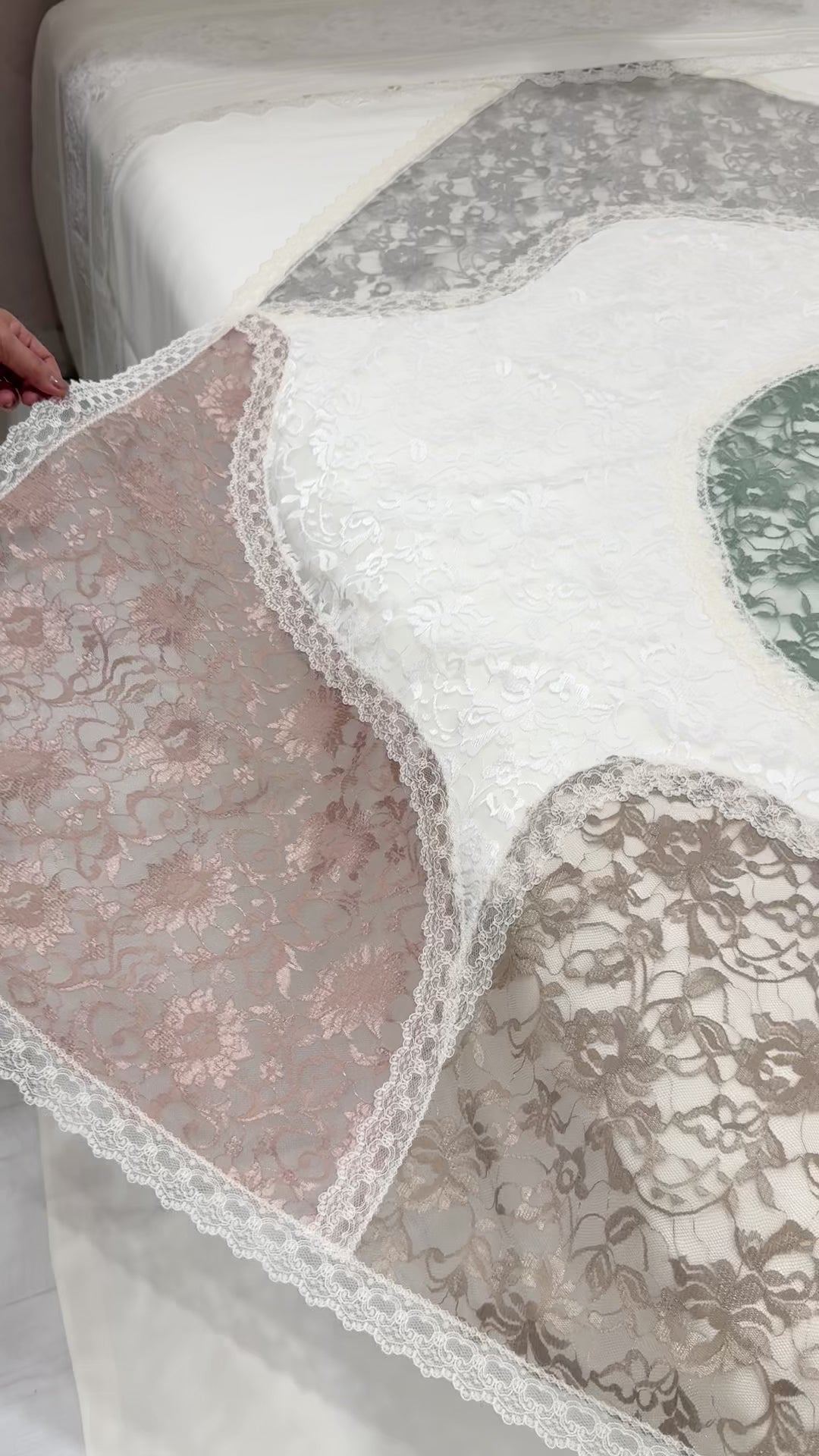 Delicate Lace Luxury Bed Throw
